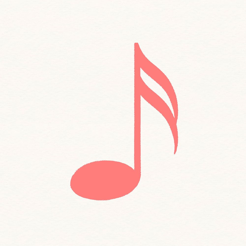 Semiquaver doodle clipart, musical note