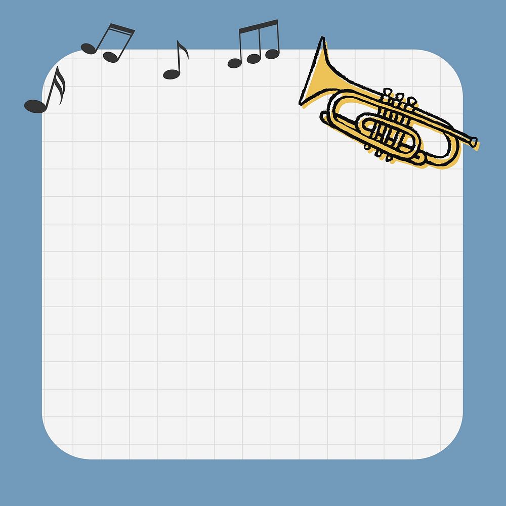 Jazz frame background, music doodle design psd