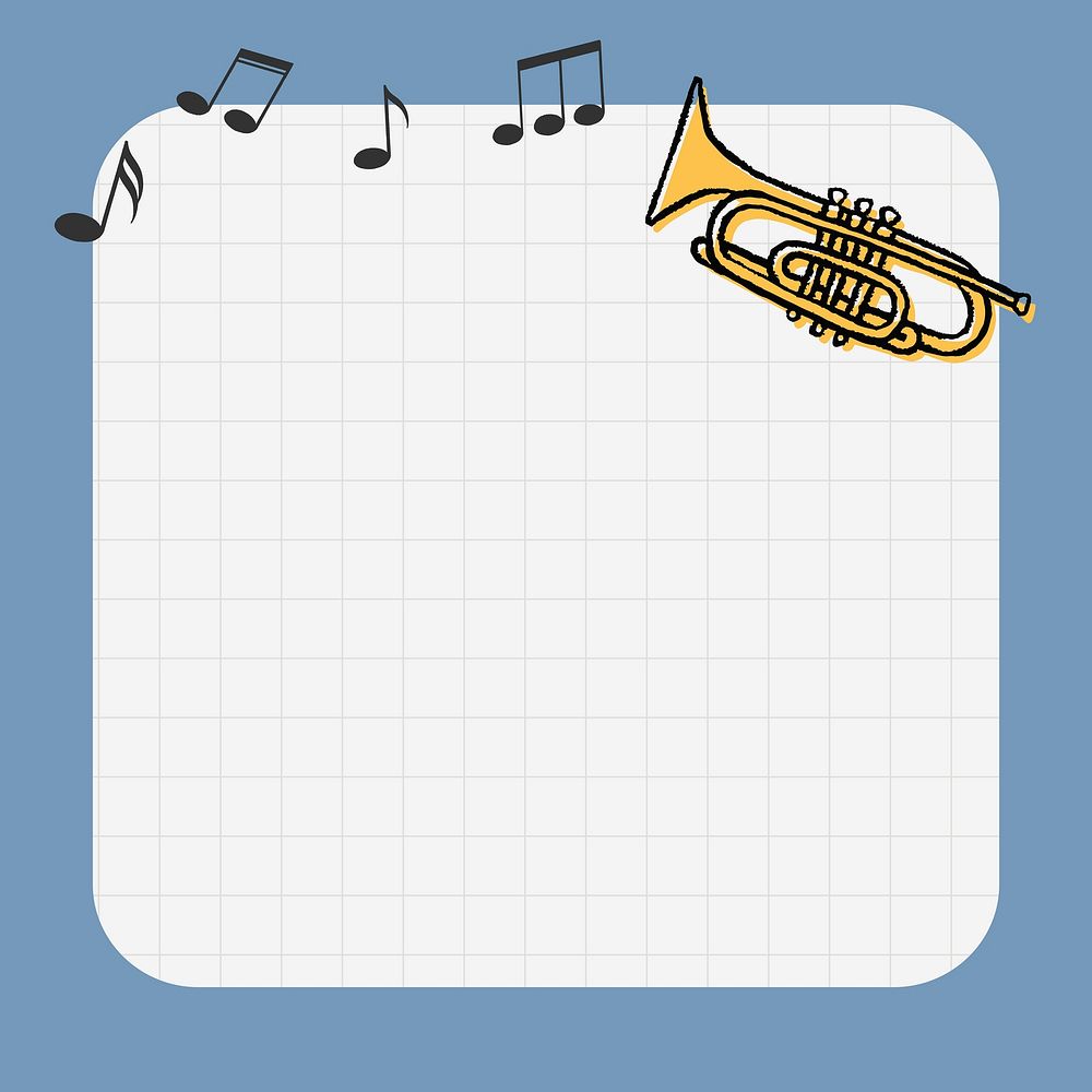 Jazz frame background, music doodle design vector
