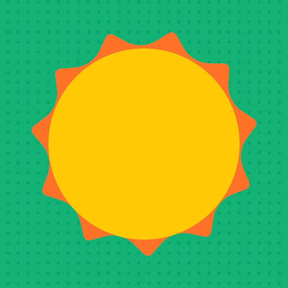 Sun shape clipart, funky graphic vector