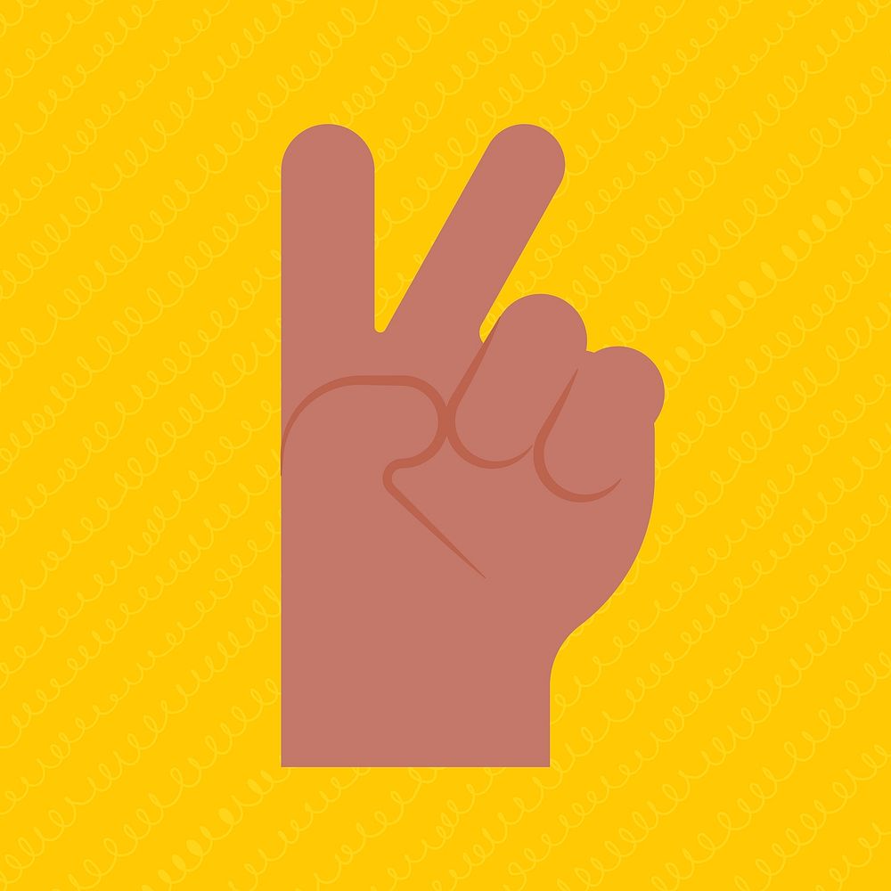BLM peace sign sticker hand gesture vector