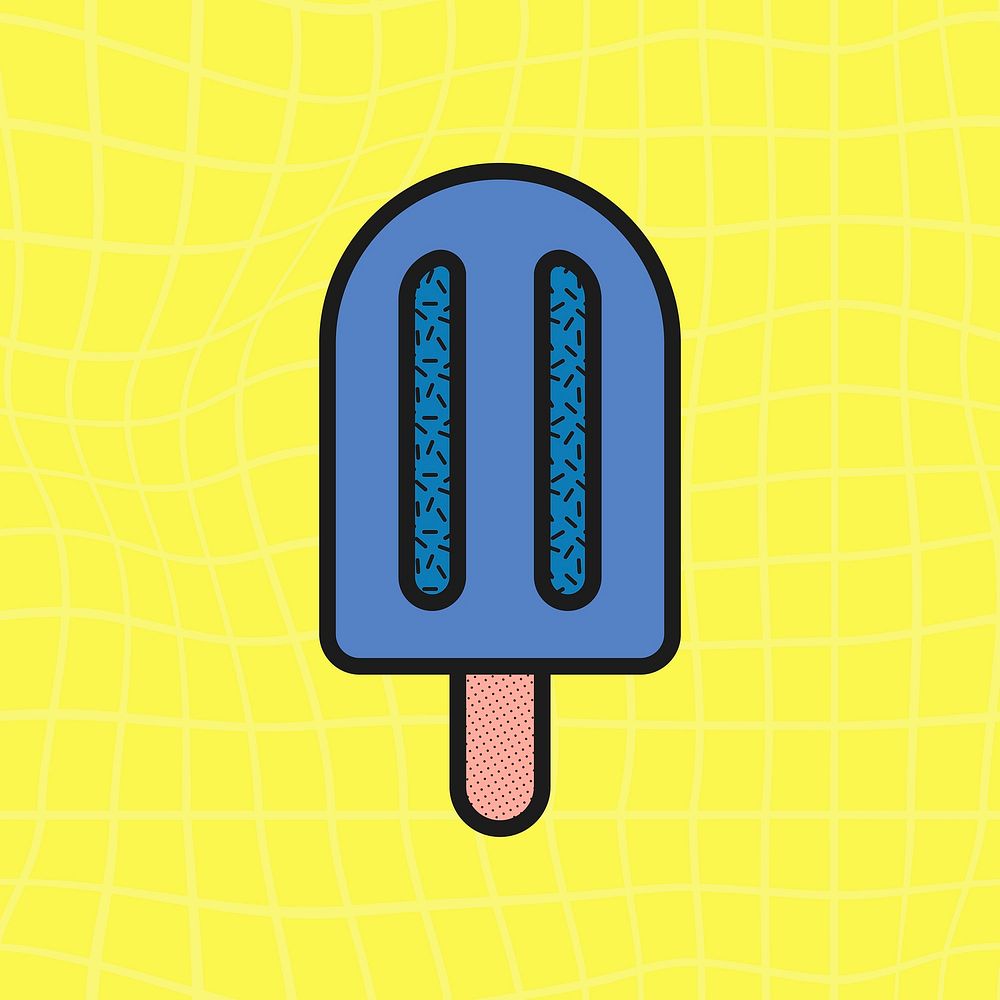 Popsicle ice cream sticker, cute | Premium Vector - rawpixel