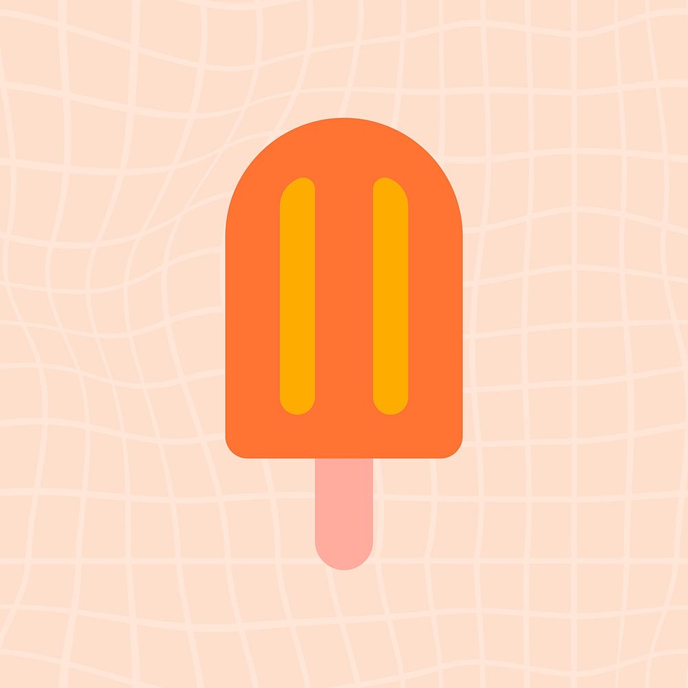 Popsicle ice cream sticker, cute food graphic vector