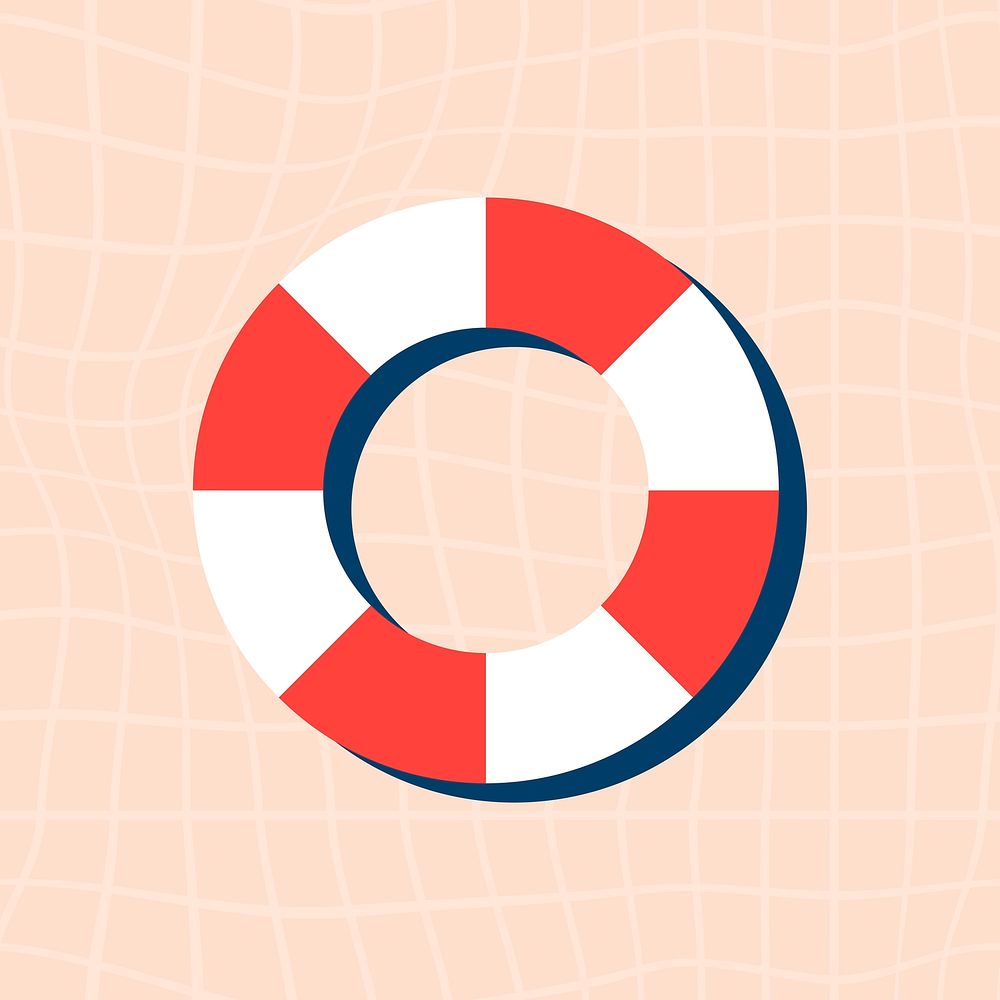 Life buoy, cute summer graphic
