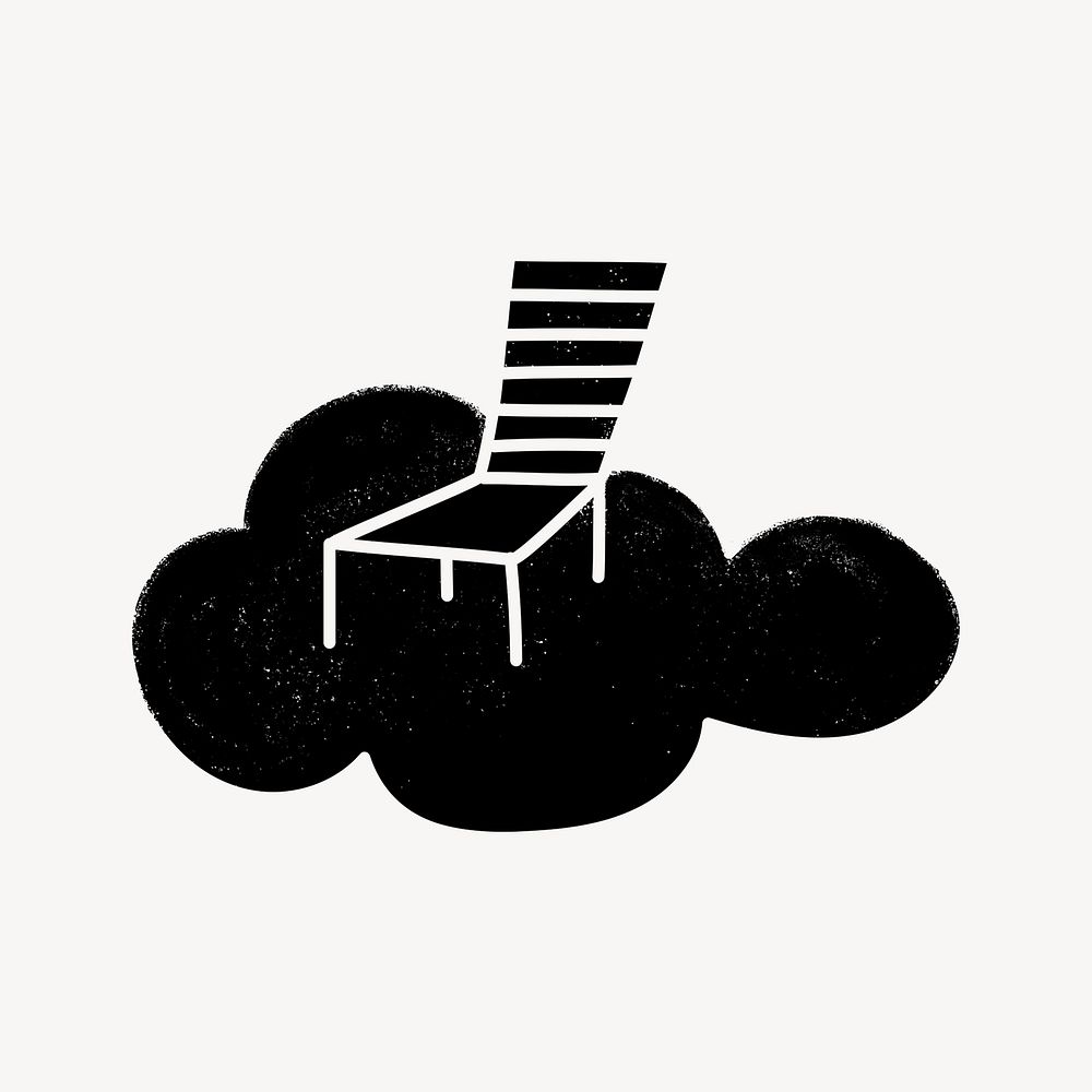 Black beach chair clipart, sky illustration