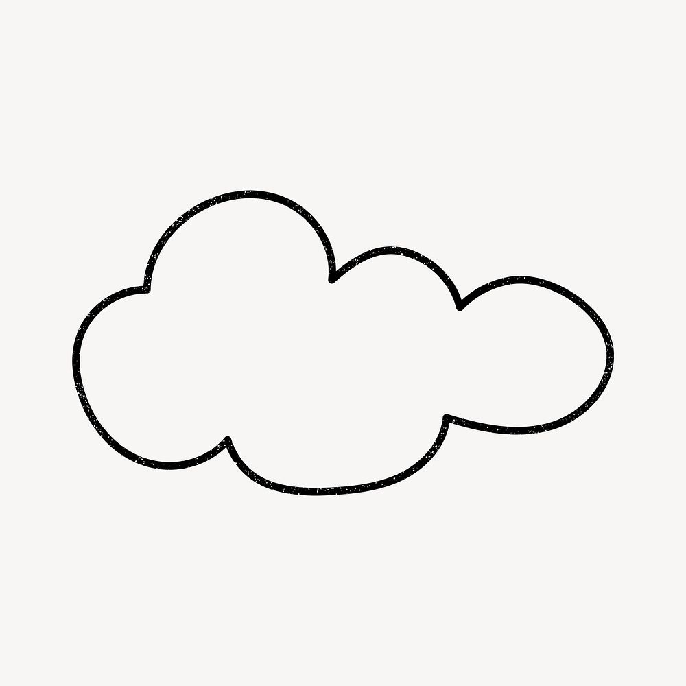 Cloud drawing clipart, sky illustration