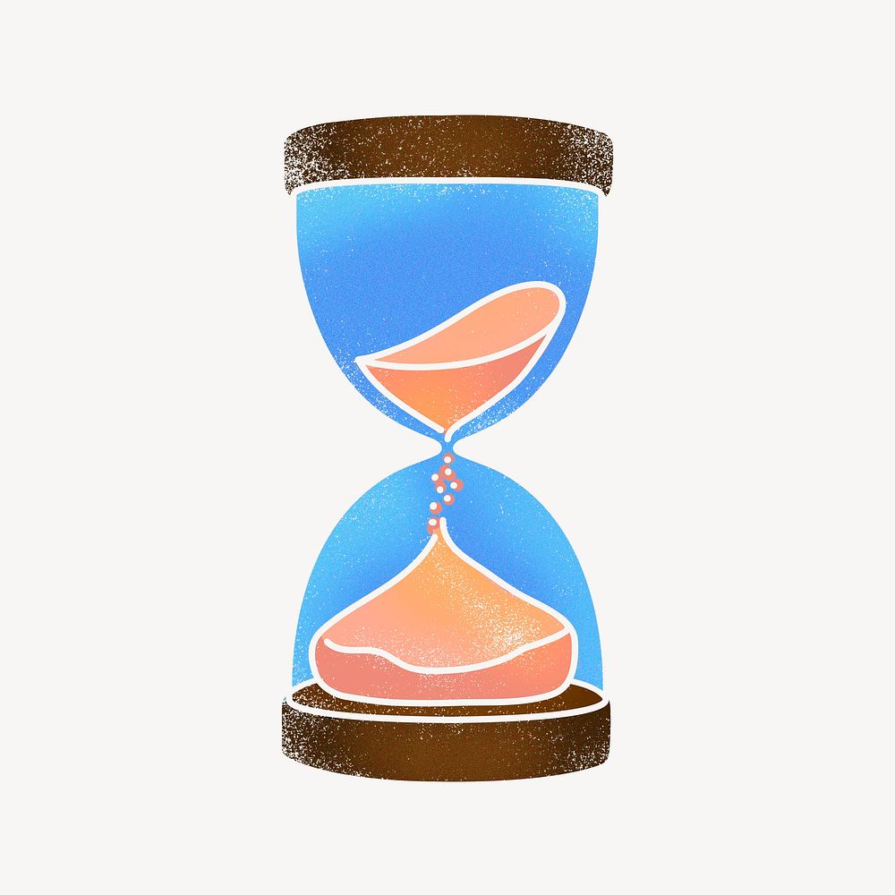 Hourglass illustration, orange sand design