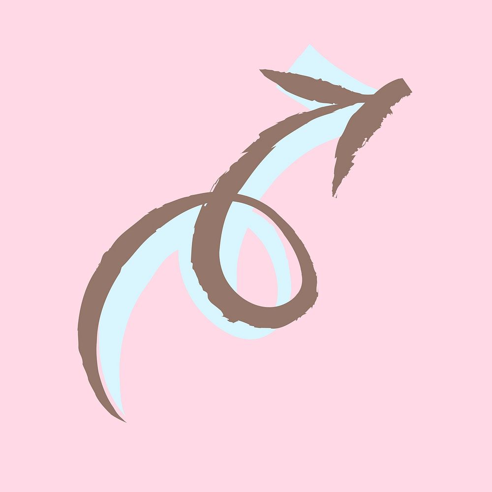 Arrow icon sticker, pastel doodle in aesthetic design vector