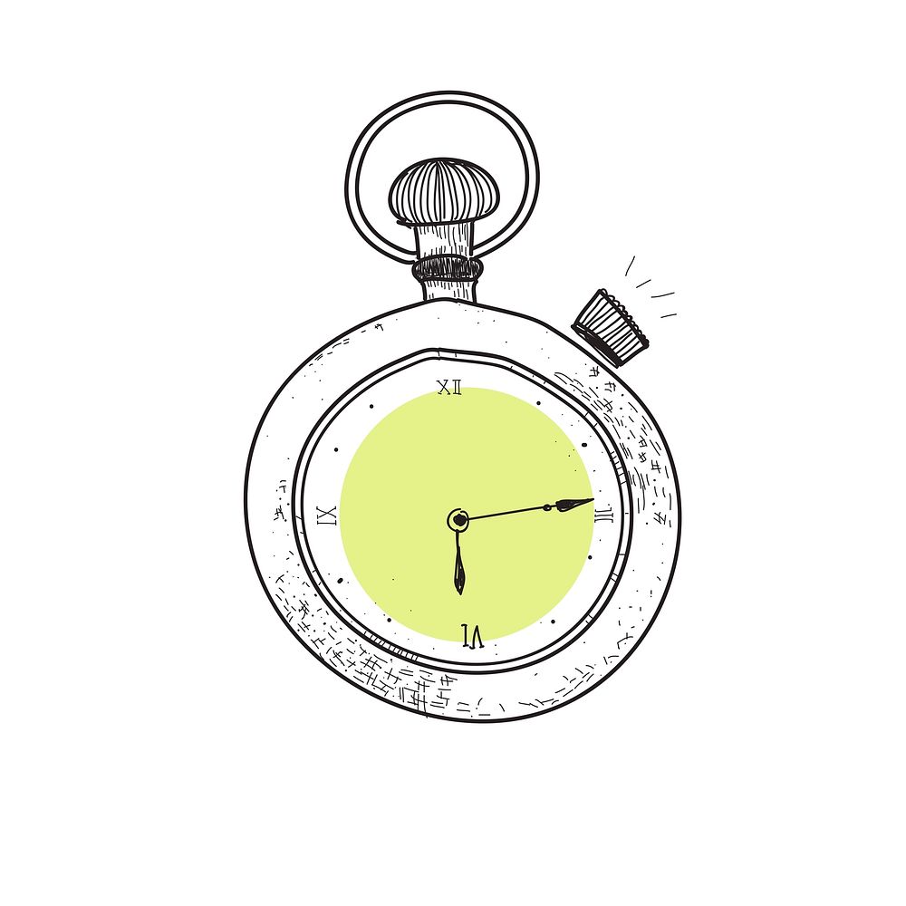 Clock of doodle style