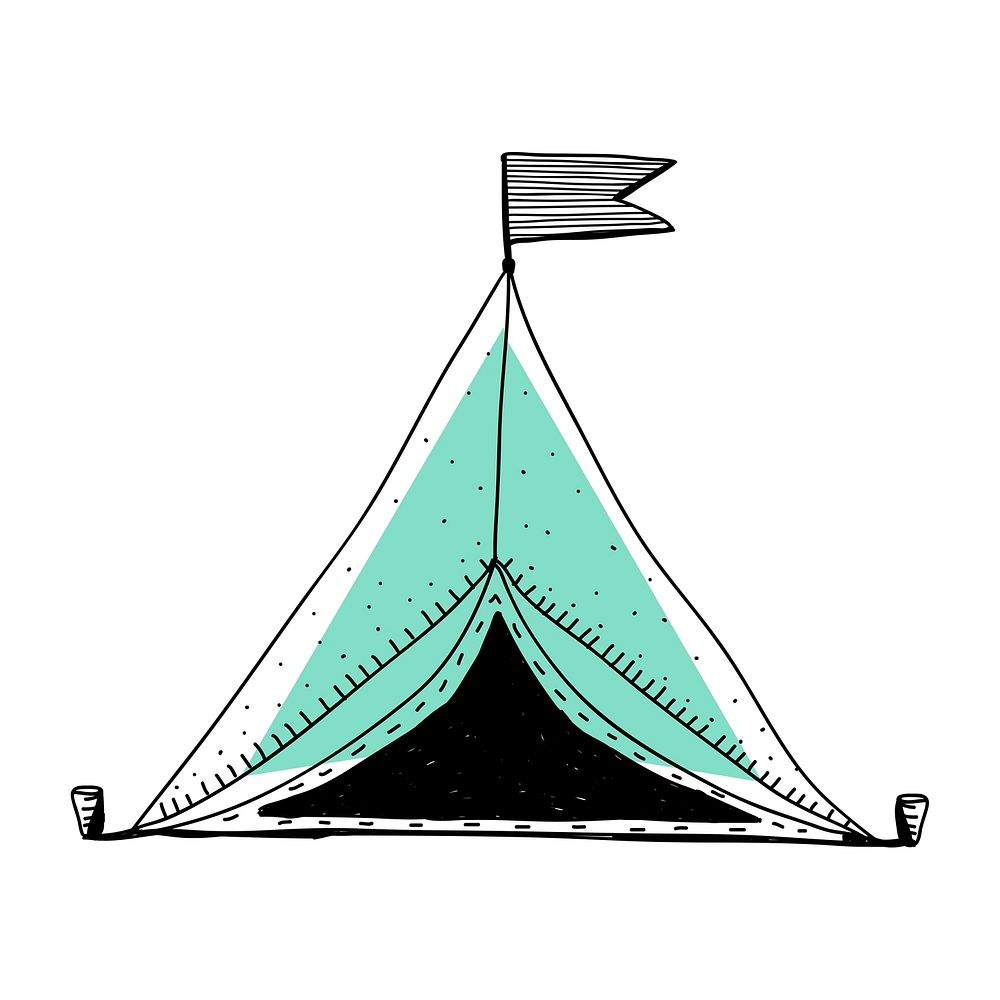 Doodle  of camping tent