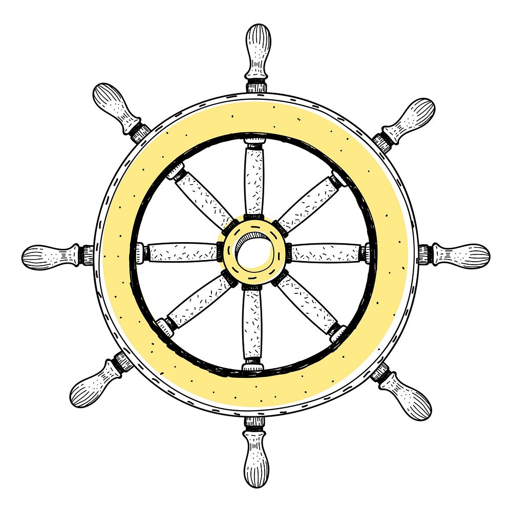 Doodle of ship's wheel