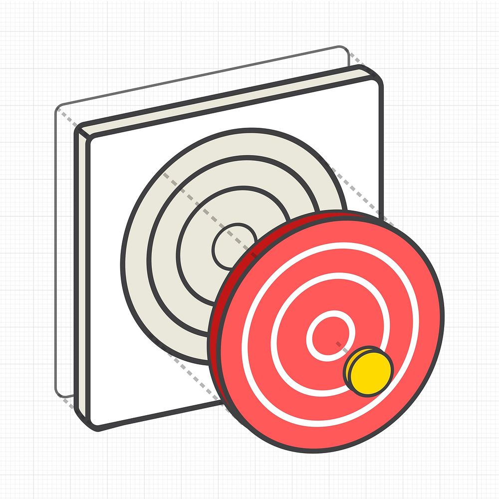Target dartboard digital creative graphic