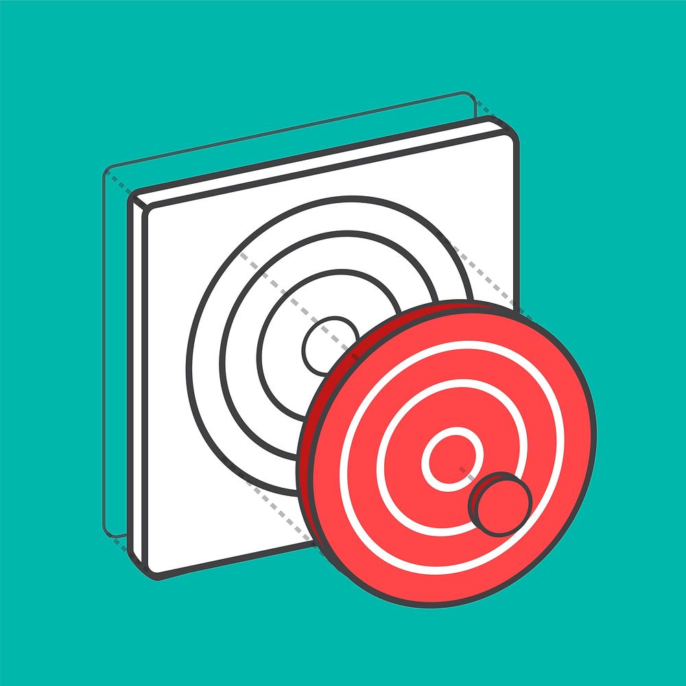 Target dartboard digital creative graphic