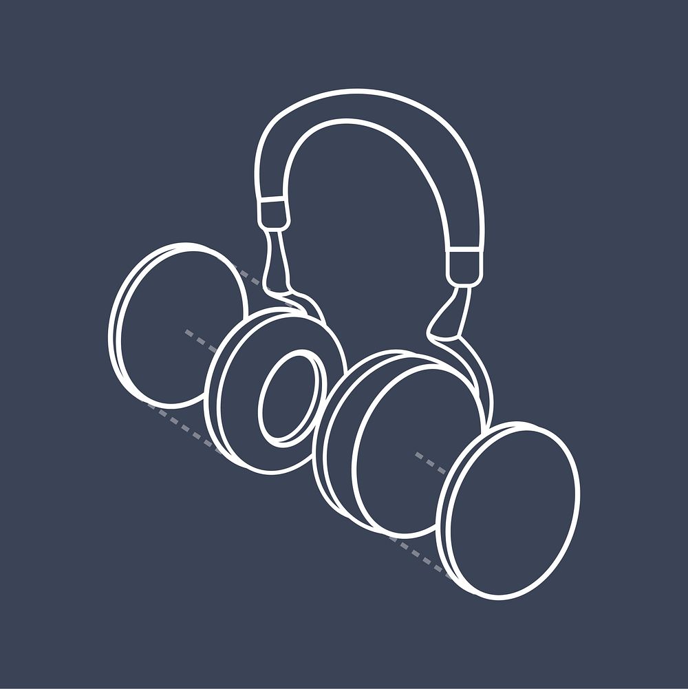 Simple illustration of a headset