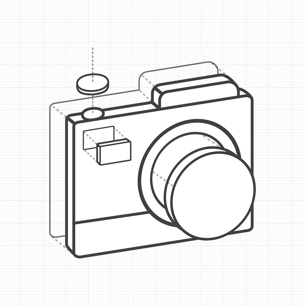 Illustrative camera creative digital graphic | Free Vector - rawpixel