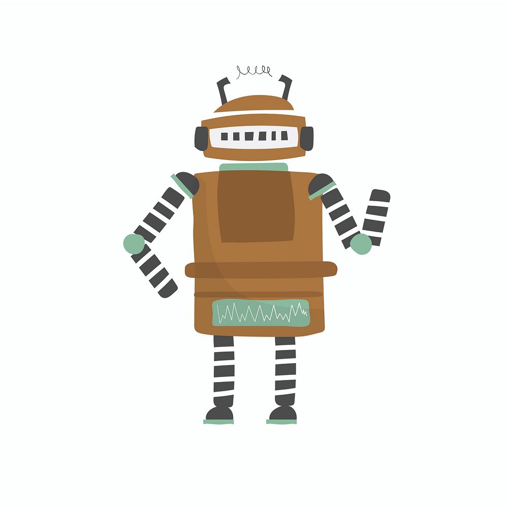 Illustration of robot vector graphic