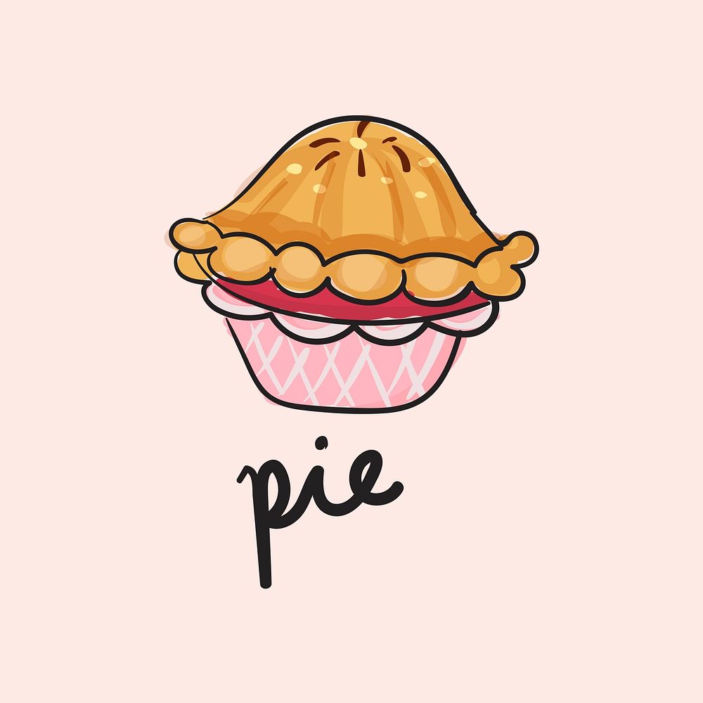 Illustration of pie dessert vector