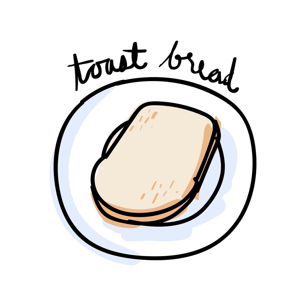 Illustration drawing style of bread