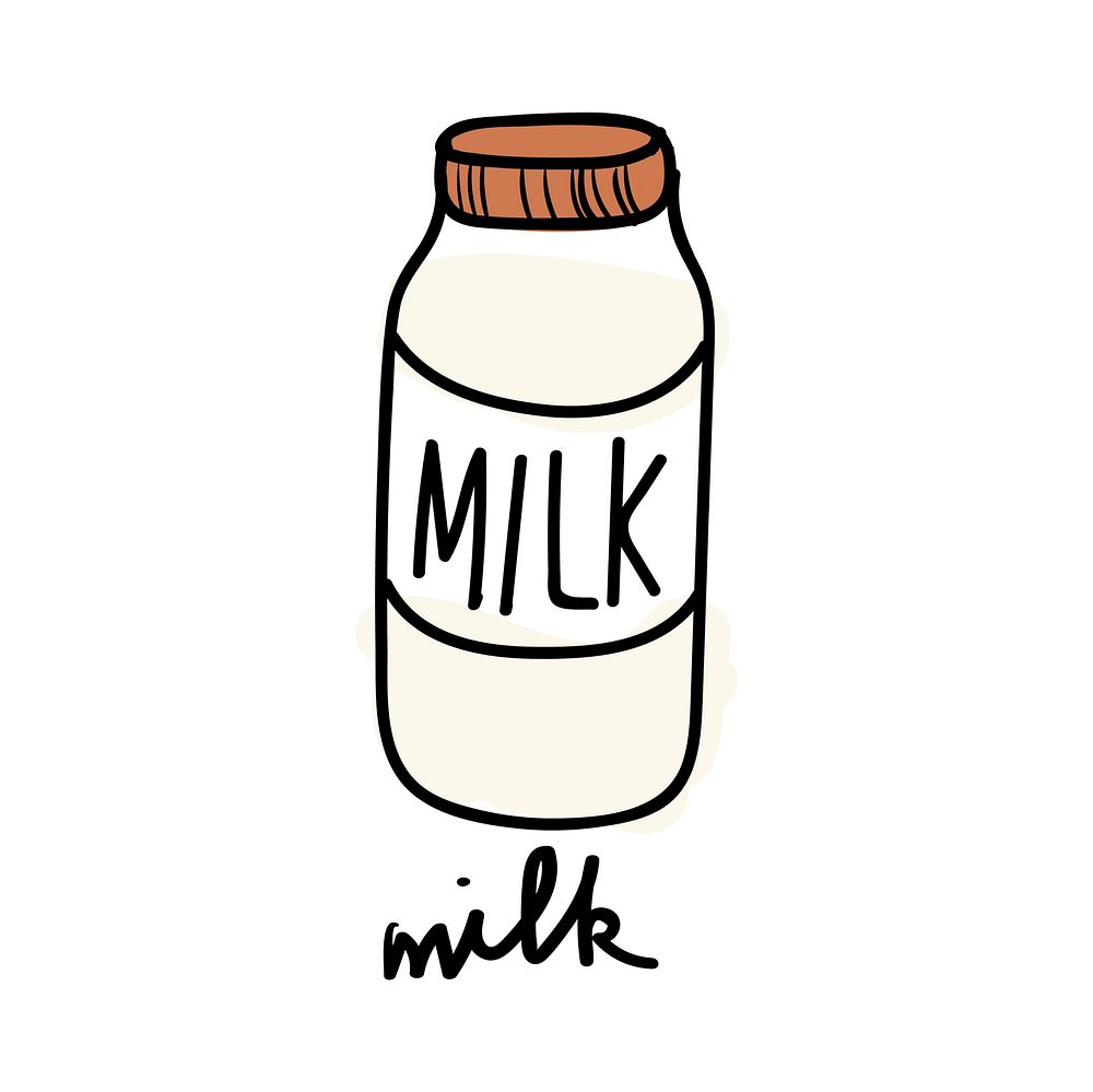 Illustration of milk bottle vector