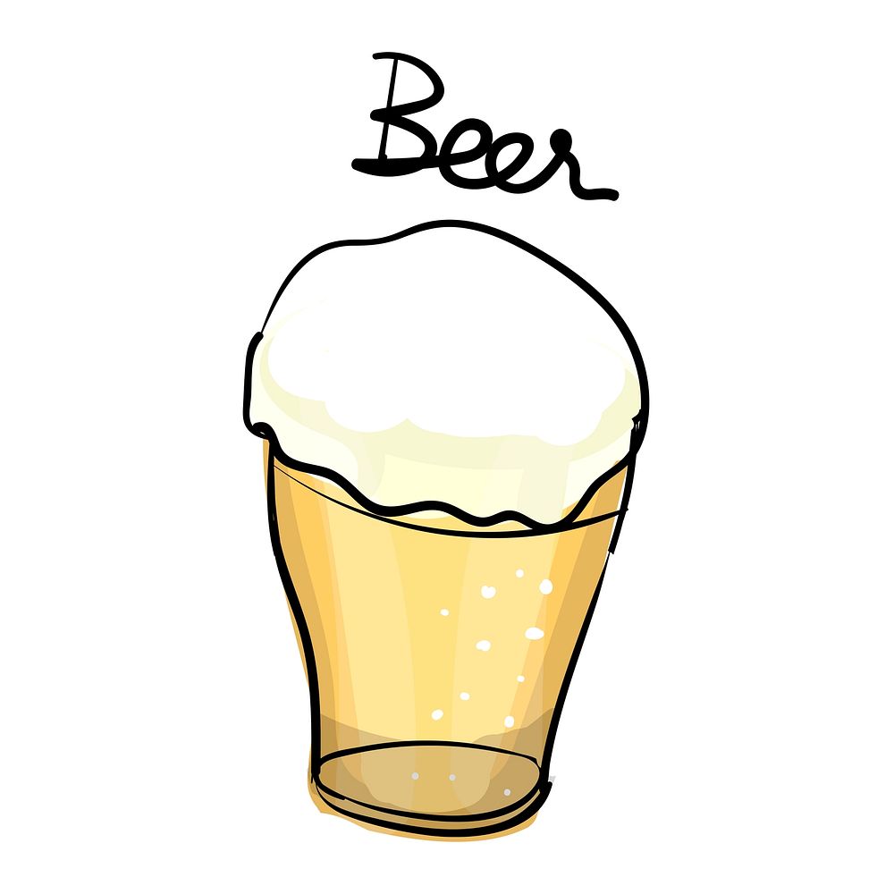 Illustration drawing style of beverage collection