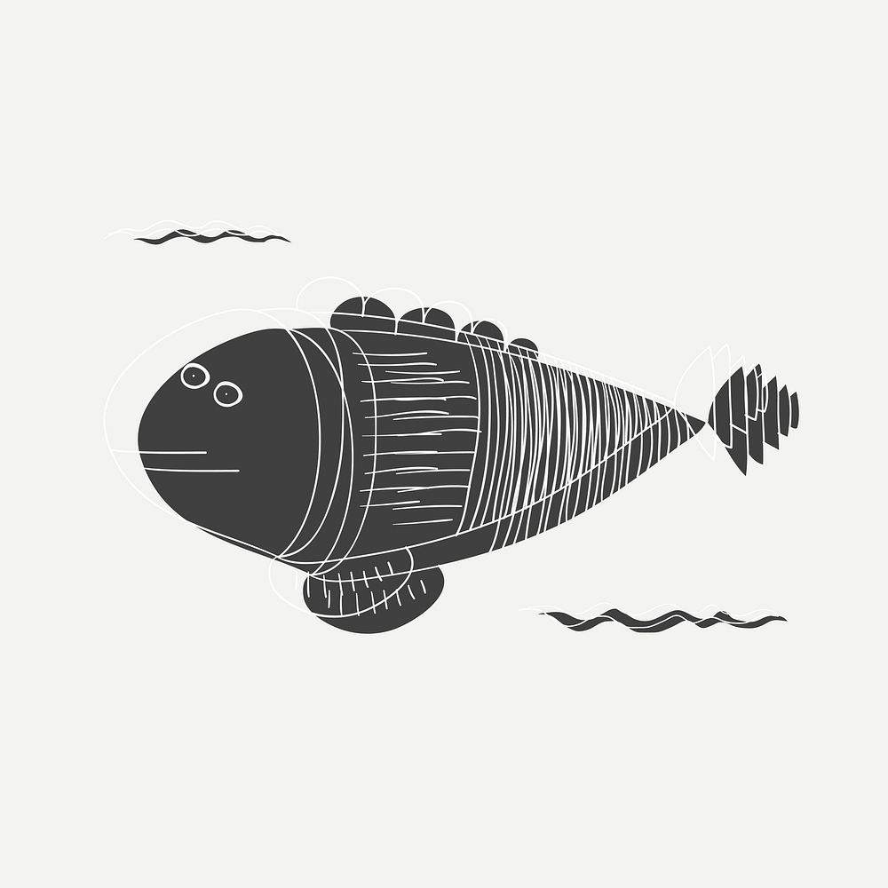 Cartoon drawing of a fish