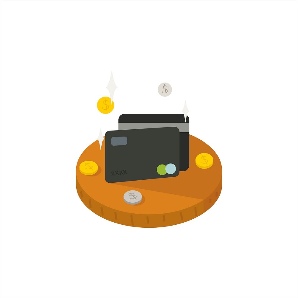 Illustration of credit cards icon