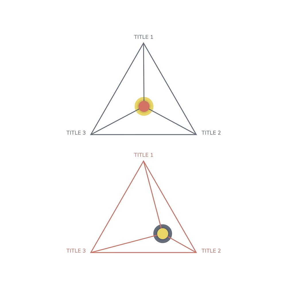 Corporate triangular graph element vector