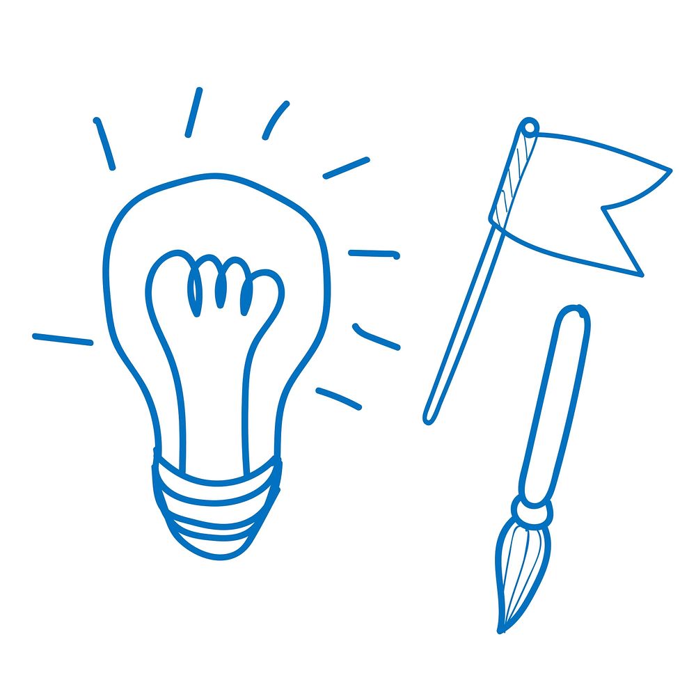 Doodle of lightbulb icon