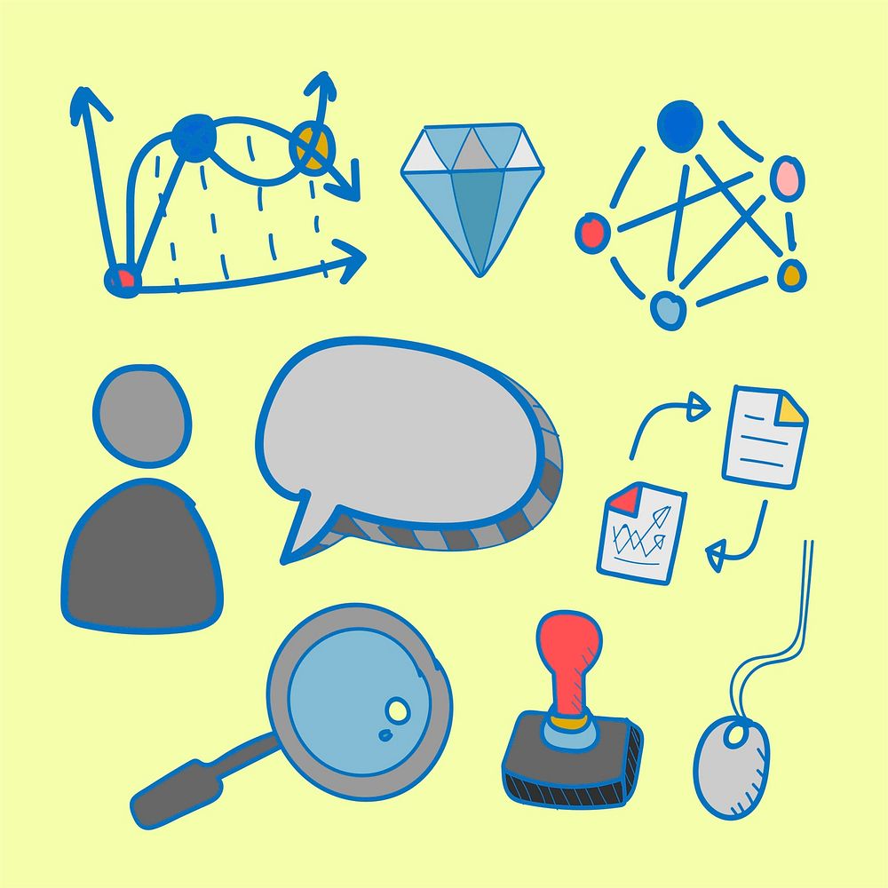 Illustration of vector icon collection