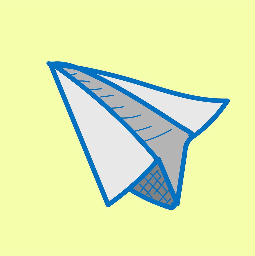 Doodle of paper plane