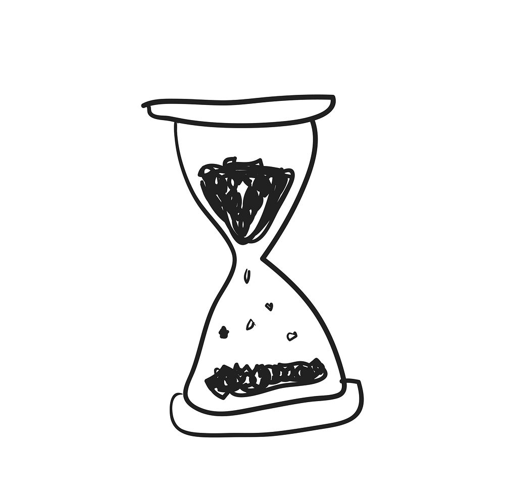 Illustration of hourglass doodle