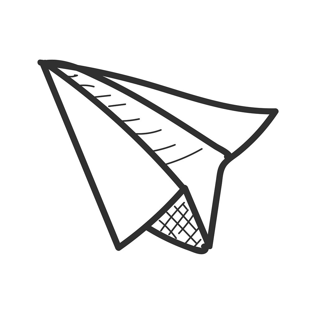 Doodle of paper plane