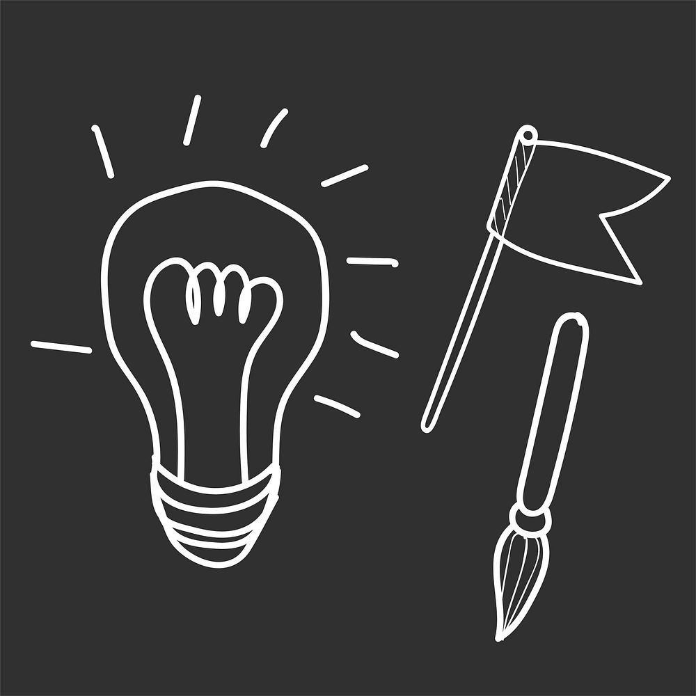 Doodle of lightbulb icon