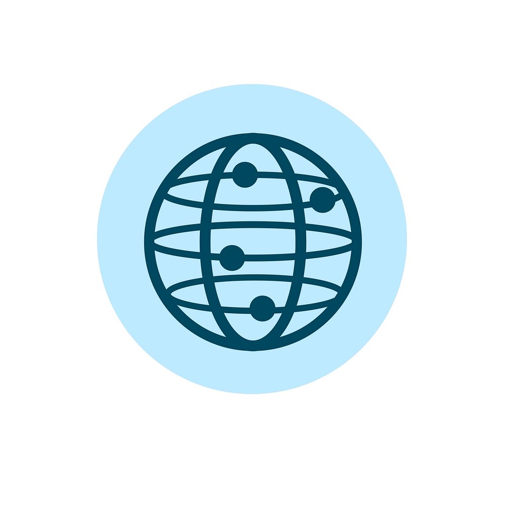 Illustration of globalisation connection vector icon