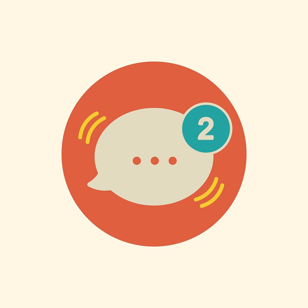 Illustration of message speech bubble icon