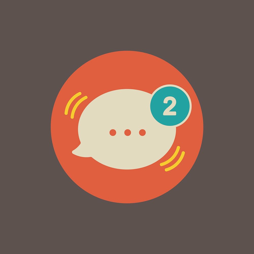 Illustration of message speech bubble icon