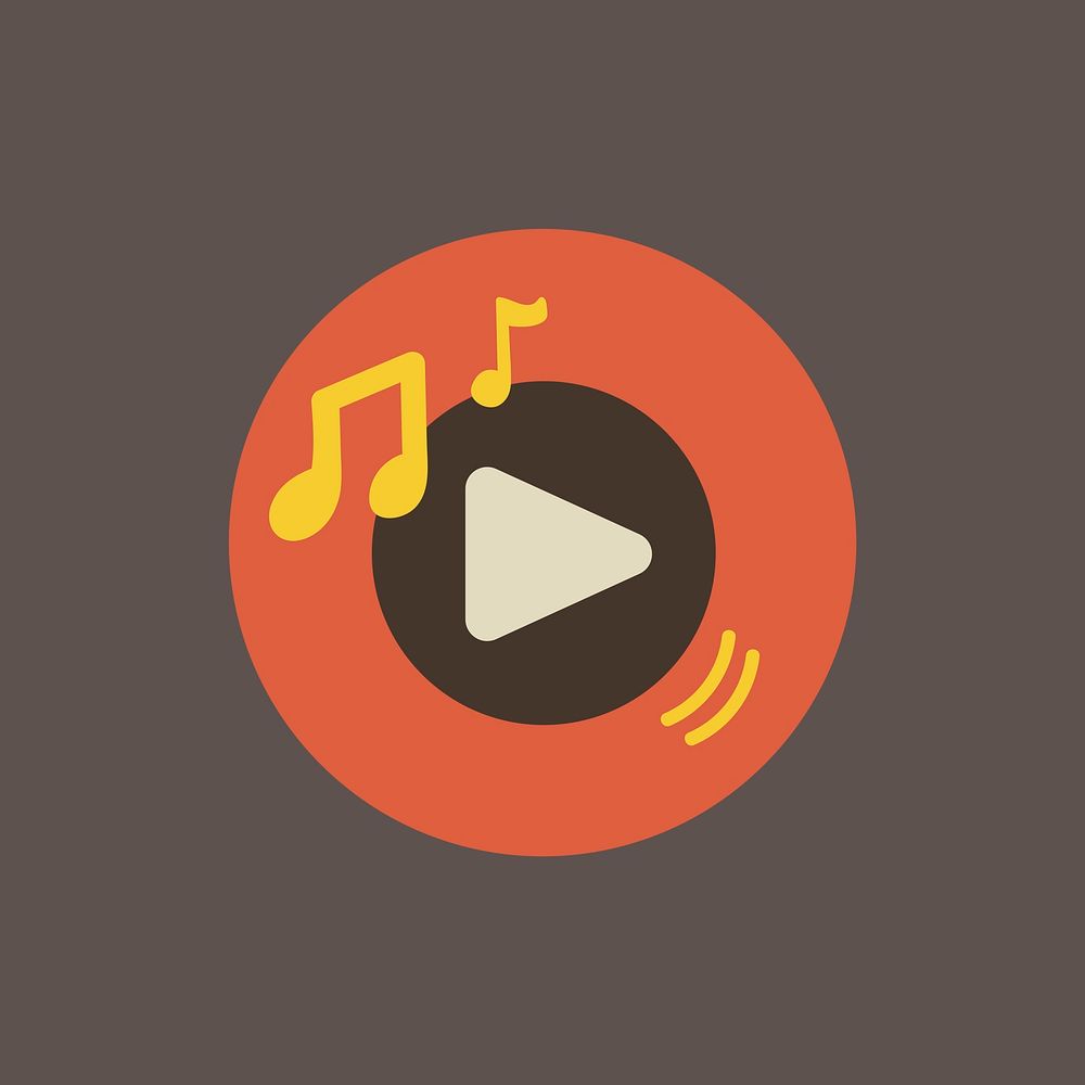 Illustration of music application icon 