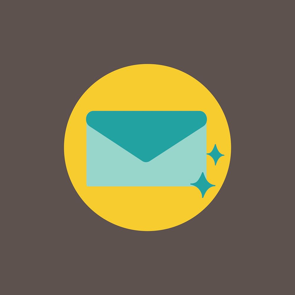 Illustration of mail icon symbol