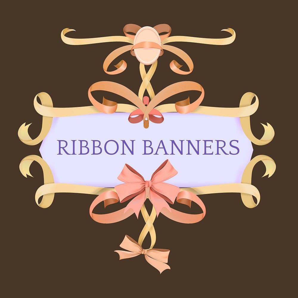 Vector of different ribbon banners