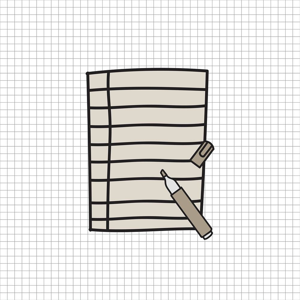 Vector of stationery doodle style