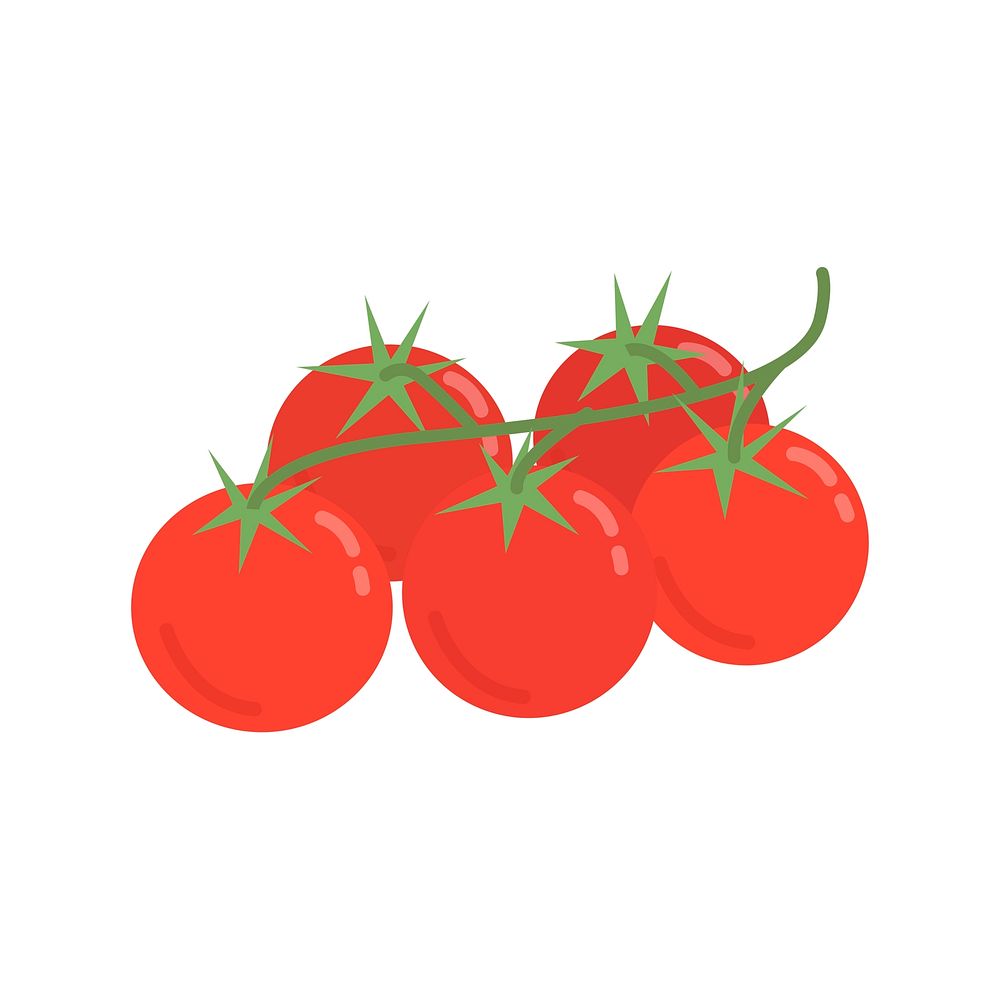 Healthy red tomatoes graphic illustration
