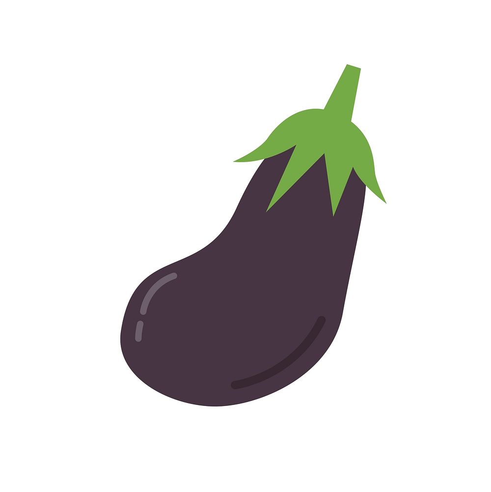 Healthy purple aubergine graphic illustration