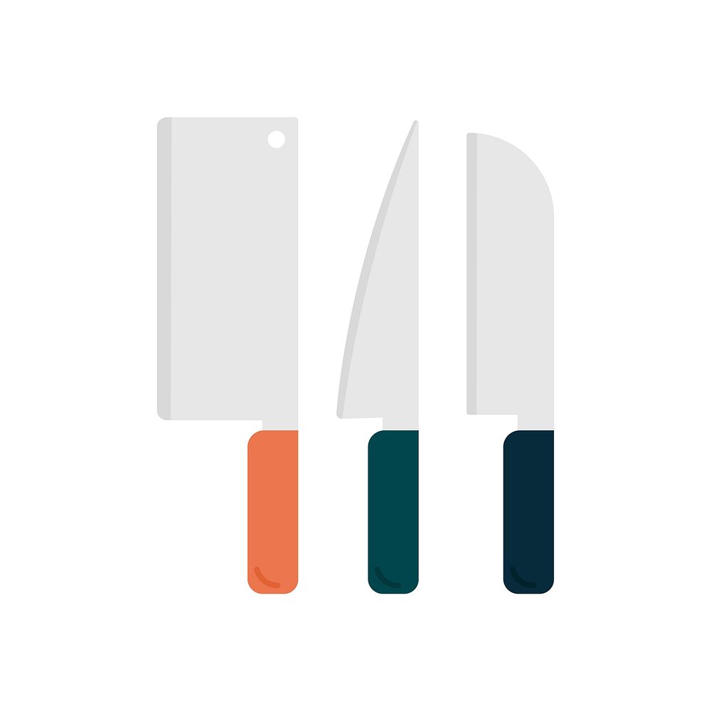 Knife set cooking utensils graphic