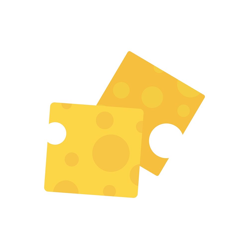 Slices of cheese graphic illustration