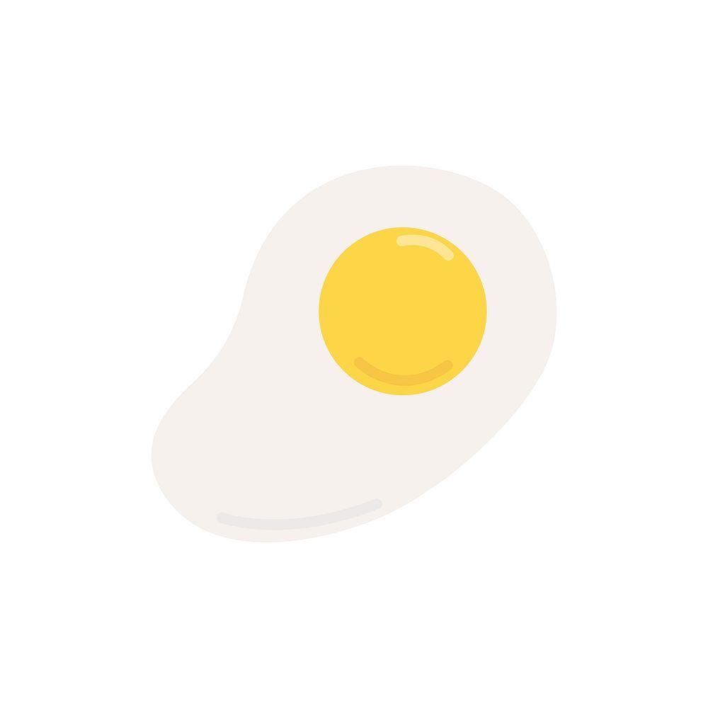 Sunny-side up fried egg graphic illustration