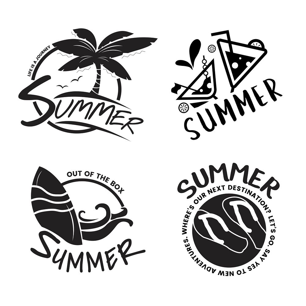 Summer and holiday typography illustration