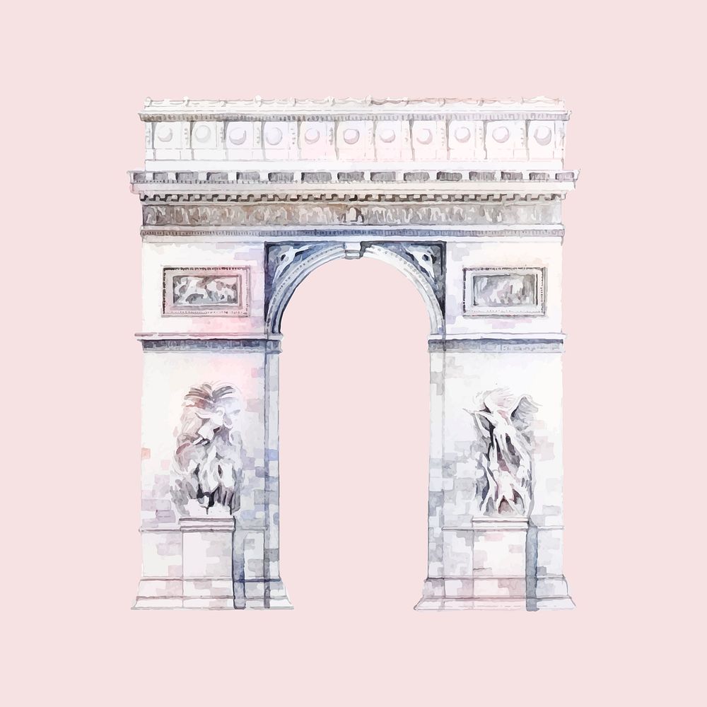 Arc de Triomphe in Paris vector