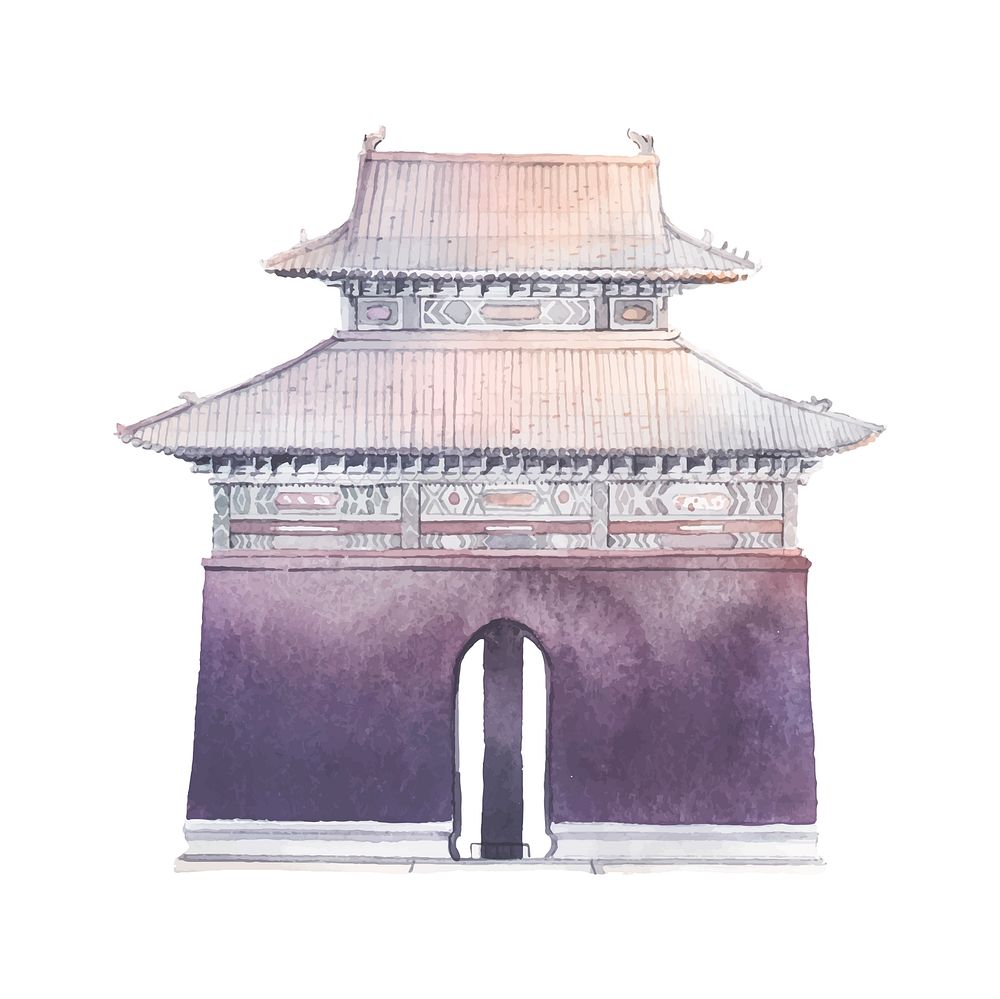 Ming tombs in China vector