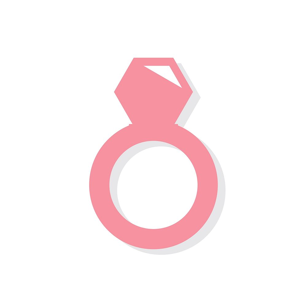 Diamond ring Valentines day icon