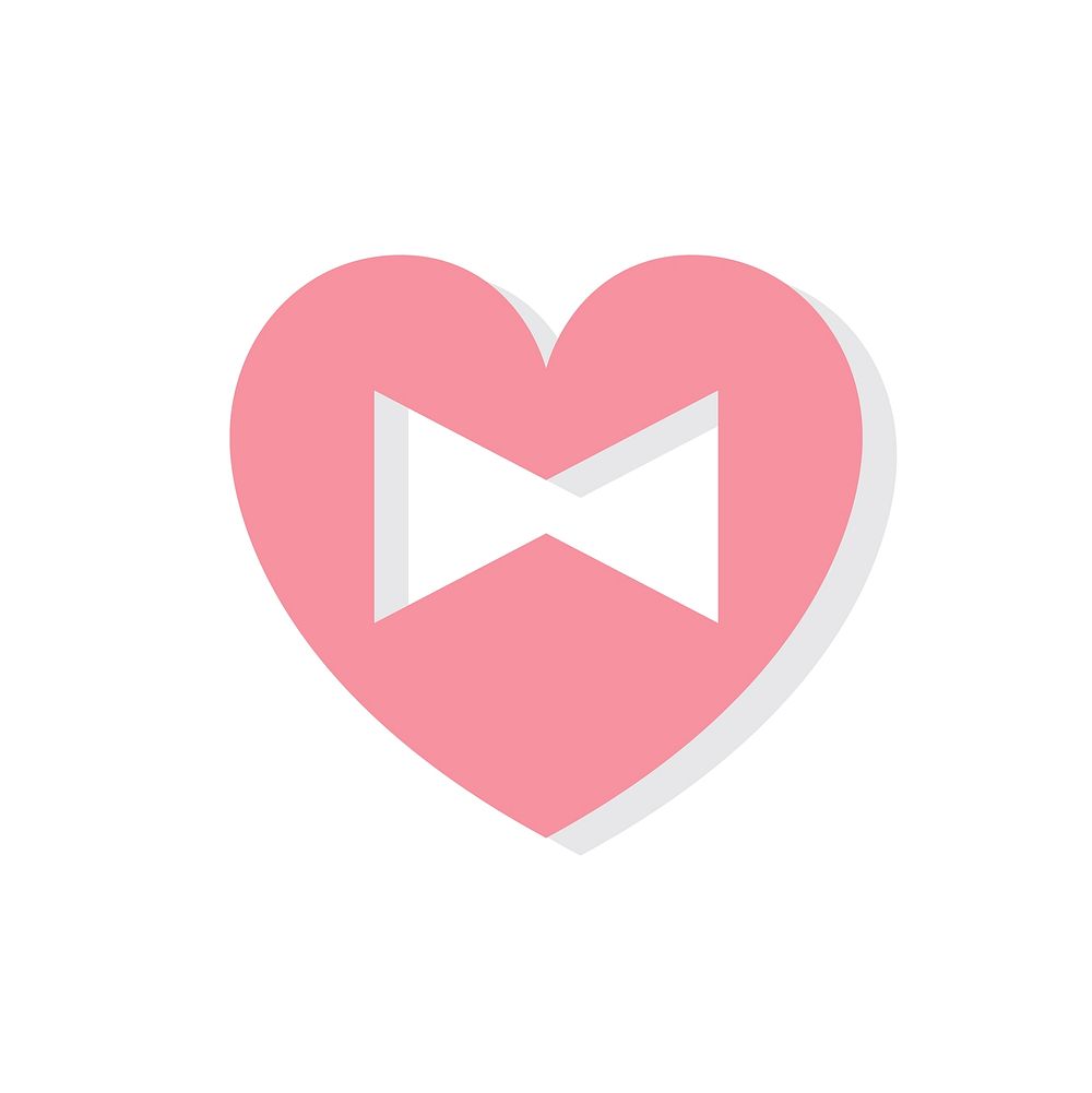 Heart shape Valentines day icon